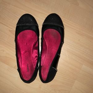 Sparkly black zipper shoes